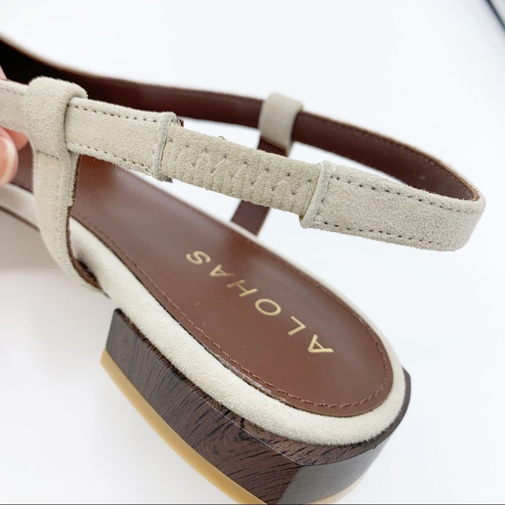 Alohas Holly Beige Suede Slingback ballerinas size 37 EU/6.5 US - Picture 10 of 15